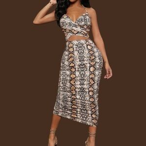 Snake Print Dress